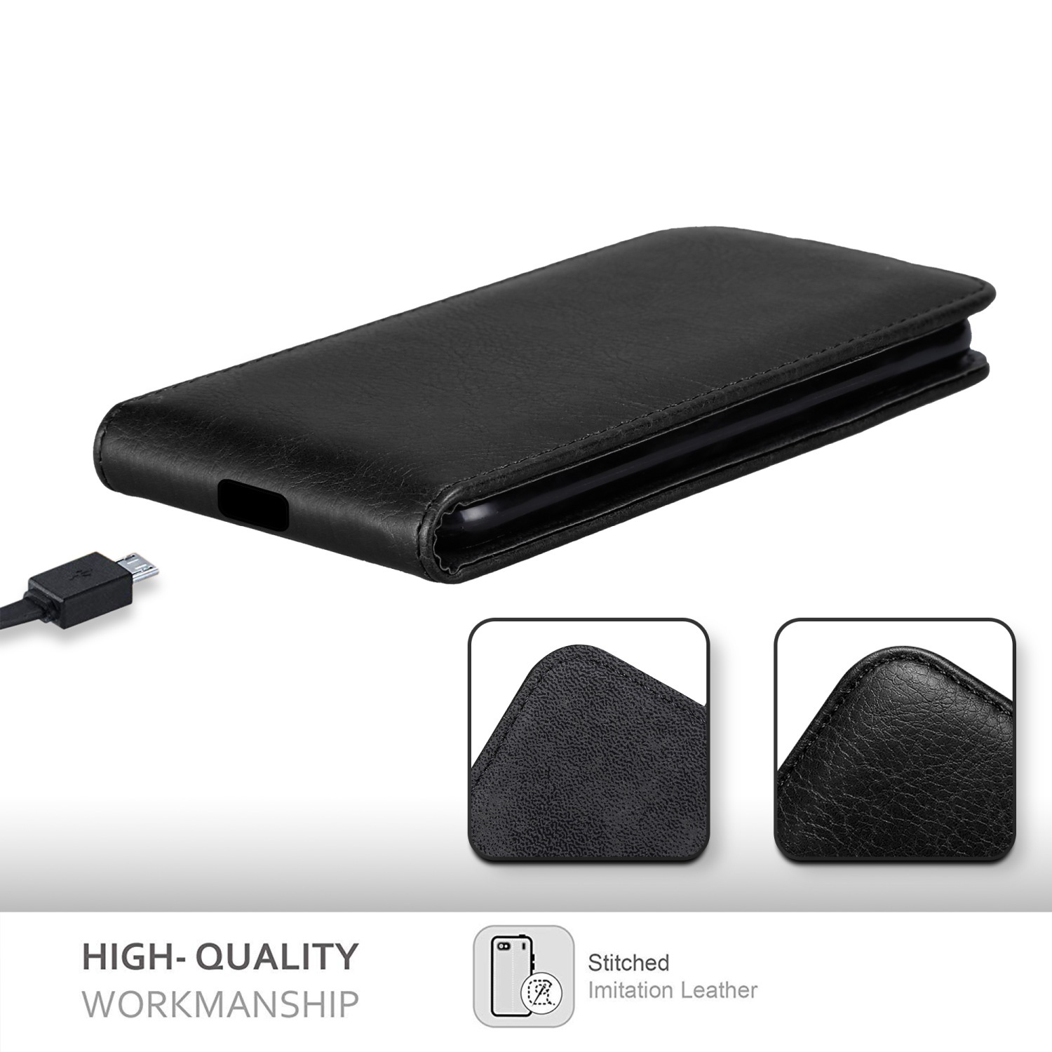 Samsung Galaxy S22 ULTRA Flipfodral Skal (Svart)