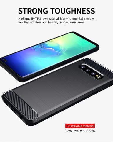 Samsung Galaxy S10 PLUS Skal Fodral Case (Svart)