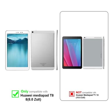 Skal Huawei MediaPad T1 8 (8.0 tum) Fodral Case (Röd)