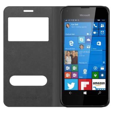 Nokia Lumia 550 Plånboksfodral Skal (Röd)
