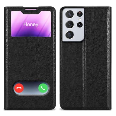 Samsung Galaxy S21 ULTRA Plånboksfodral Skal (Svart)
