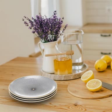 4x Porslinstallrik Platta Serveringstallrik 15.3cm