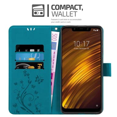 Xiaomi Pocophone F1 Plånboksfodral Skal (Blå)