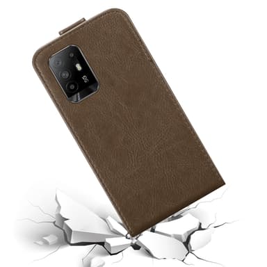 Oppo A94 5G Flipfodral Skal (Brun)