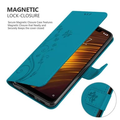 Xiaomi Pocophone F1 Plånboksfodral Skal (Blå)