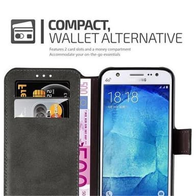 Samsung Galaxy J5 2015 Plånboksfodral Skal (Grå)