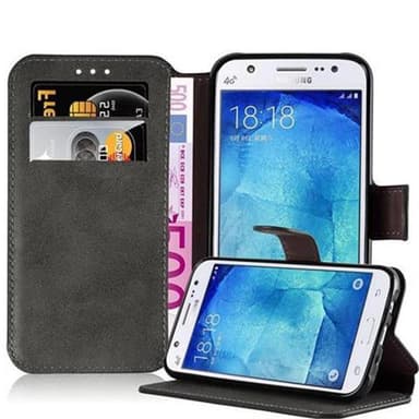 Samsung Galaxy J5 2015 Plånboksfodral Skal (Grå)