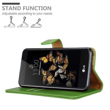 LG K8 2016 Plånboksfodral Skal (Grön)