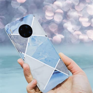 Huawei MATE 30 PRO Plånboksfodral Skal (Blå)