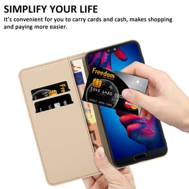 Huawei P20 Plånboksfodral Skal (Lila)