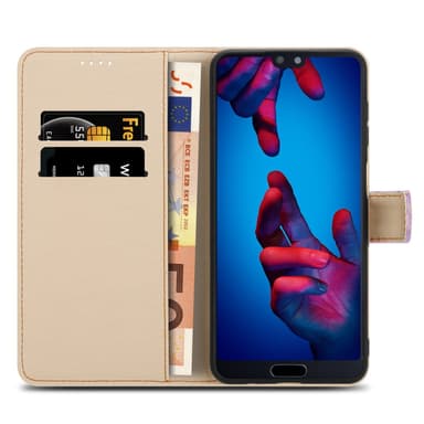 Huawei P20 Plånboksfodral Skal (Lila)