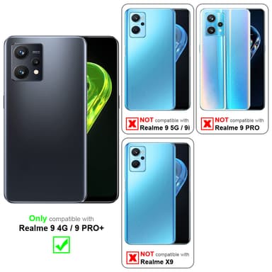 Realme 9 4G / 9 PRO+ Plånboksfodral Skal (Grå)