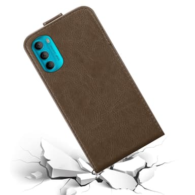 Motorola MOTO G71 5G Flipfodral Skal (Brun)