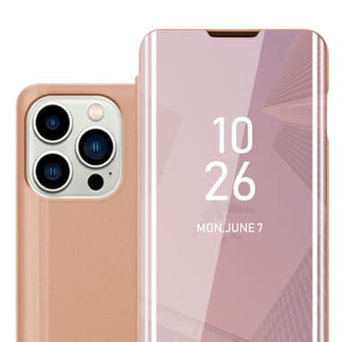 iPhone 14 PRO Plånboksfodral Skal (Rosa)