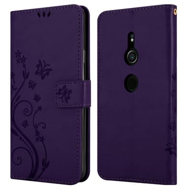 Sony Xperia XZ2 Plånboksfodral Skal (Lila)