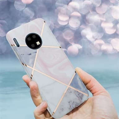 Huawei MATE 30 Plånboksfodral Skal (Rosa)