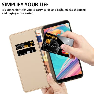 OnePlus 5T Plånboksfodral Skal (Svart)