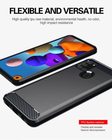 Samsung Galaxy A21s Skal Fodral Case (Svart)