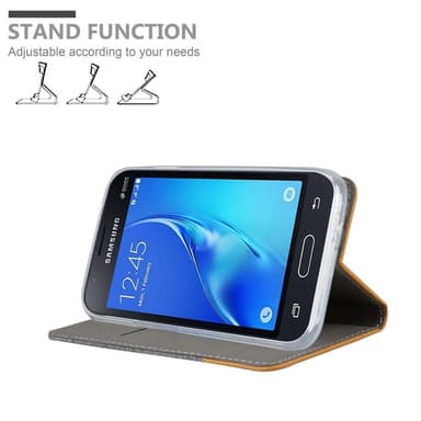 Samsung Galaxy J1 MINI Plånboksfodral Skal (Grå)