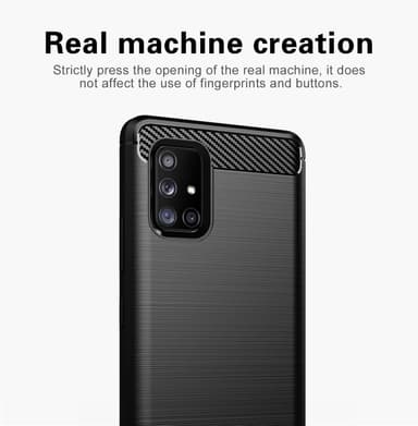 Samsung Galaxy A71 5G Skal Fodral Case (Svart)