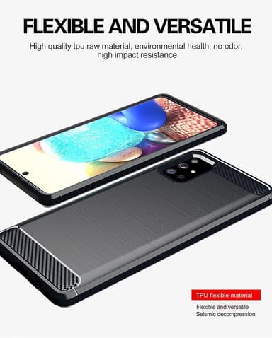 Samsung Galaxy A71 5G Skal Fodral Case (Svart)