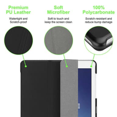 Samsung Galaxy Tab E (9.6 tum) Skal Fodral Case (Svart)