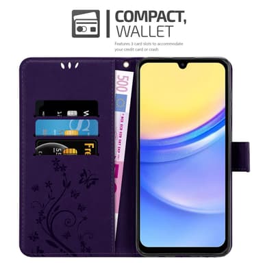 Samsung Galaxy A15 Plånboksfodral Skal (Lila)