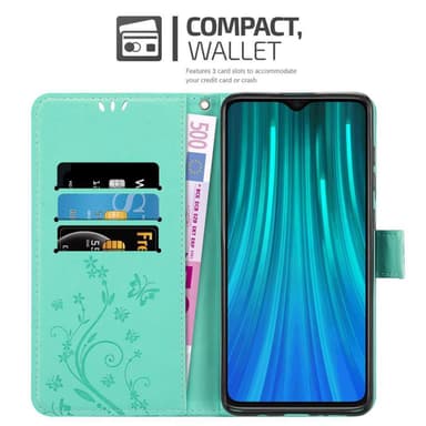 Xiaomi RedMi NOTE 8 PRO Plånboksfodral Skal (Turkos)