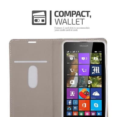 Nokia Lumia 540 Plånboksfodral Skal (Blå)