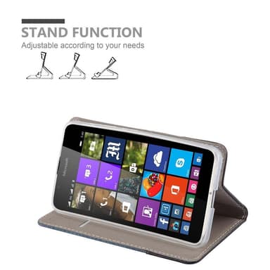 Nokia Lumia 540 Plånboksfodral Skal (Blå)