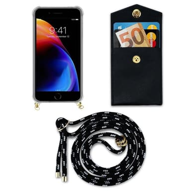 iPhone 7 / 7S / 8 / SE 2020 Skal Fodral Kedja (Svart)