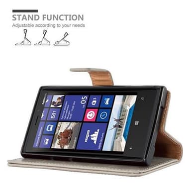 Nokia Lumia 920 Plånboksfodral Skal (Brun)