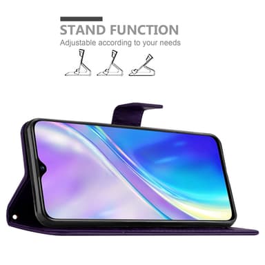 Realme X2 / XT / Oppo K5 Plånboksfodral Skal (Lila)