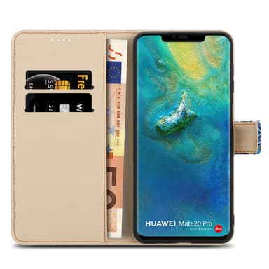 Huawei MATE 20 PRO Plånboksfodral Skal (Blå)