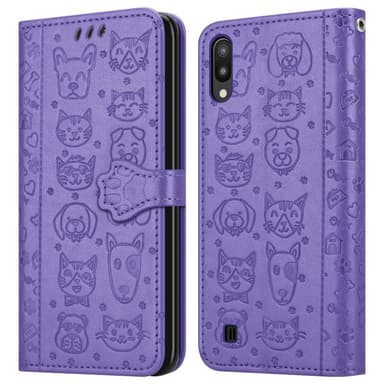 Samsung Galaxy A10 / M10 Plånboksfodral Skal (Lila)