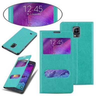 Samsung Galaxy NOTE 4 Plånboksfodral Skal (Turkos)