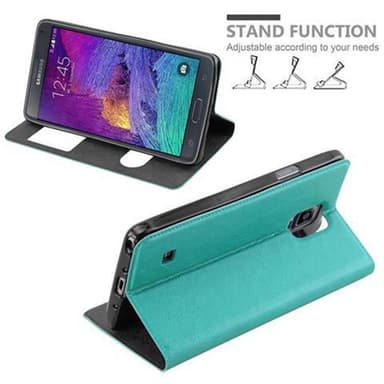 Samsung Galaxy NOTE 4 Plånboksfodral Skal (Turkos)