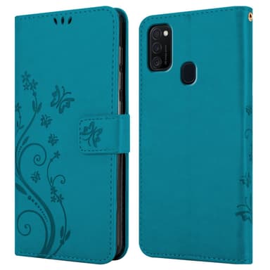 Samsung Galaxy M21 / M30s Plånboksfodral Skal (Blå)