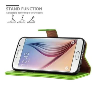 Samsung Galaxy S6 Plånboksfodral Skal (Grön)