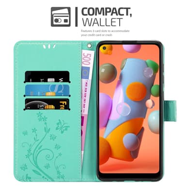 Samsung Galaxy A11 / M11 Plånboksfodral Skal (Turkos)