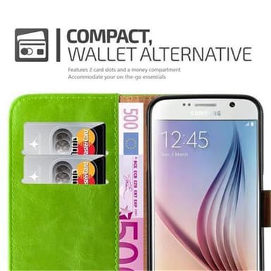 Samsung Galaxy S6 Plånboksfodral Skal (Grön)