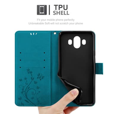 Huawei MATE 10 / NOVA 2i Plånboksfodral Skal (Blå)