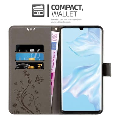 Huawei P30 PRO Plånboksfodral Skal (Grå)