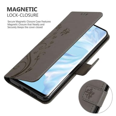Huawei P30 PRO Plånboksfodral Skal (Grå)