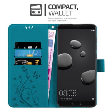 Huawei MATE 10 / NOVA 2i Plånboksfodral Skal (Blå)