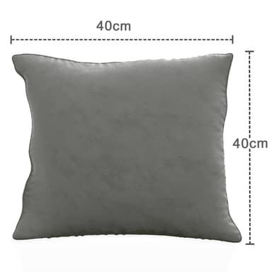 Kuddfodral 40x40 cm dekorativt i sammet (grå)