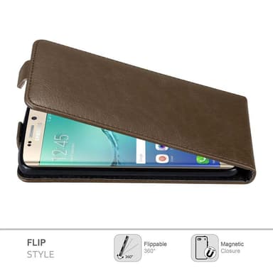 Samsung Galaxy S6 EDGE PLUS Flipfodral Skal (Brun)