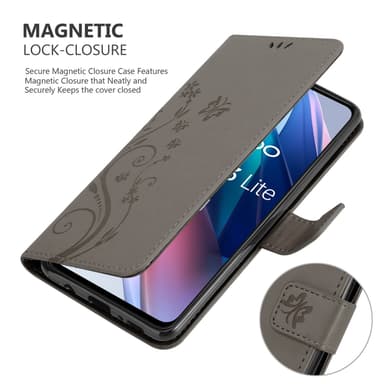 Oppo FIND X3 LITE Plånboksfodral Skal (Grå)