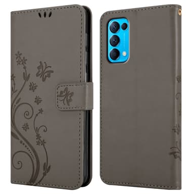 Oppo FIND X3 LITE Plånboksfodral Skal (Grå)