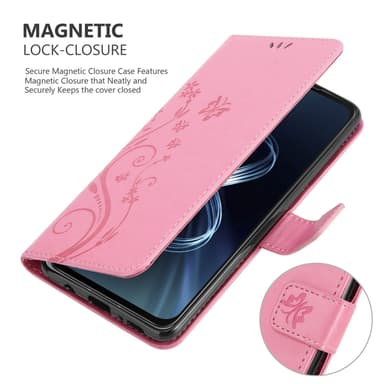 Asus ZenFone 8 Plånboksfodral Skal (Rosa)
